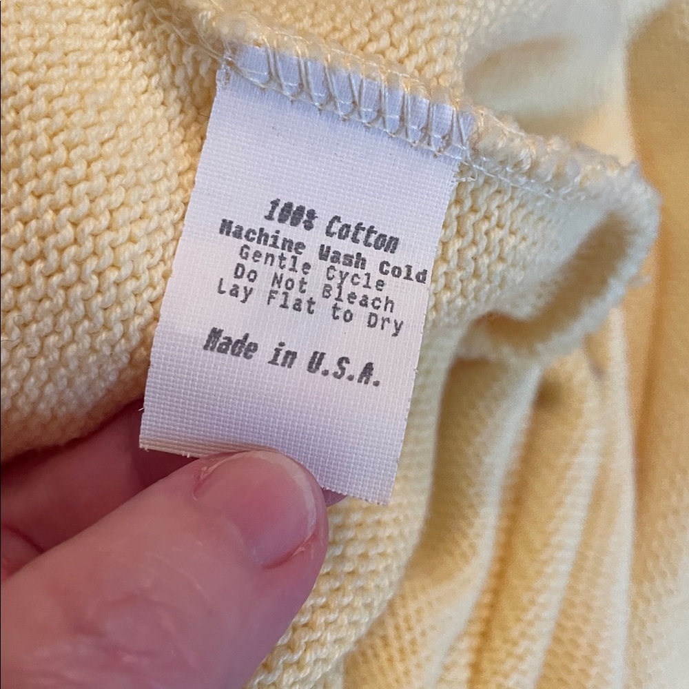 Brooks Brothers cotton yellow V-Neck golf logo Sweater Vest size large - Picture 4 of 5